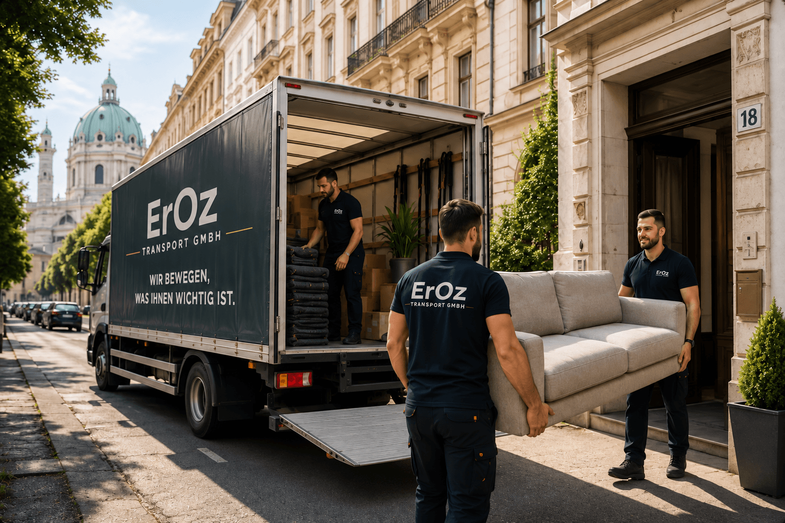 ErOz Transport Team bei einem professionellen Umzug in Wien